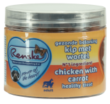 Renske gezonde beloning mini hartjes kip met wortel 100 gr