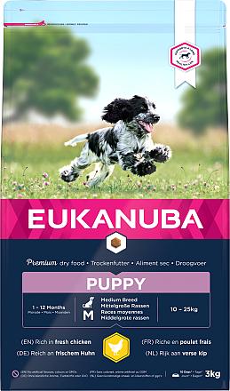 Eukanuba Hondenvoer Puppy M Chicken 3 kg