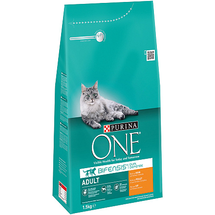 Purina One Kattenvoer Adult kip en volkoren granen 1,5 kg