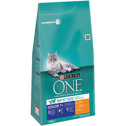 Purina One Kattenvoer Senior kip en volkoren granen 1,5 kg